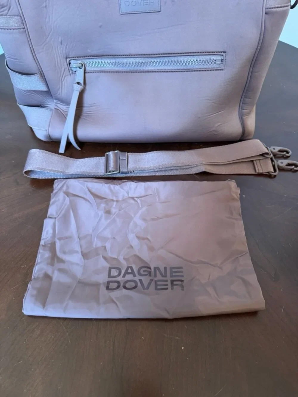 Dagne Dover Wade Neoprene Large Diaper Tote Bag Dusty Mauve